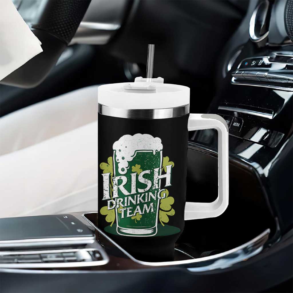 Funny St Patrick's Day Irish Beer Drinking Tumbler With Handle Irish Drinking Team Green Beer Shamrock - Wonder Print Shop