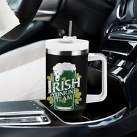 Funny St Patrick's Day Irish Beer Drinking Tumbler With Handle Irish Drinking Team Green Beer Shamrock - Wonder Print Shop