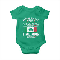 Funny St Patrick's Day Italian Baby Onesie Everyone Is A Little Irish On St Patrick's Day