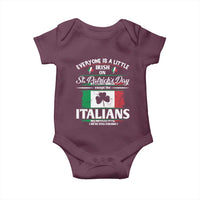 Funny St Patrick's Day Italian Baby Onesie Everyone Is A Little Irish On St Patrick's Day