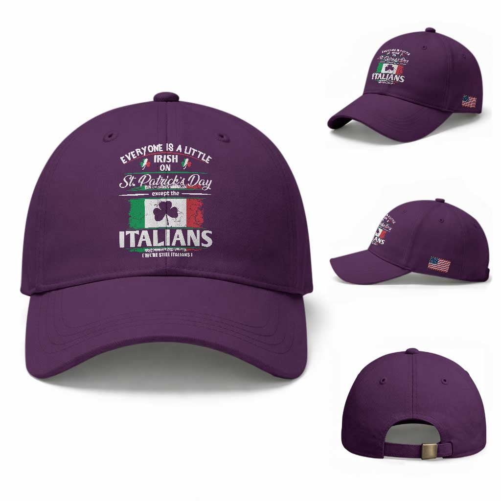 Funny St Patrick's Day Italian Baseball Cap Everyone Is A Little Irish On St Patrick's Day