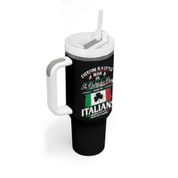 Funny St Patrick's Day Italian Tumbler With Handle Everyone Is A Little Irish On St Patrick's Day