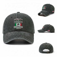 Funny St Patrick's Day Italian Washed Cotton Baseball Cap Everyone Is A Little Irish On St Patrick's Day