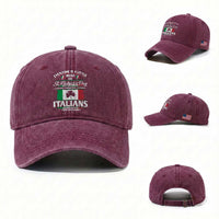 Funny St Patrick's Day Italian Washed Cotton Baseball Cap Everyone Is A Little Irish On St Patrick's Day