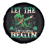 Funny Let The Shenanigans Begin Spare Tire Cover Dabbing Leprechaun St Patrick's Day