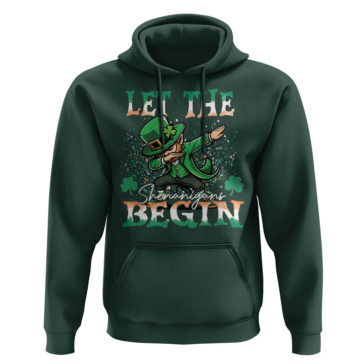 Funny Let The Shenanigans Begin Hoodie Dabbing Leprechaun St Patrick's Day