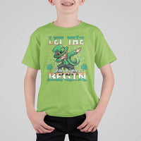 Funny Let The Shenanigans Begin T Shirt For Kid Dabbing Leprechaun St Patrick's Day