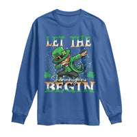Funny Let The Shenanigans Begin Long Sleeve Shirt Dabbing Leprechaun St Patrick's Day