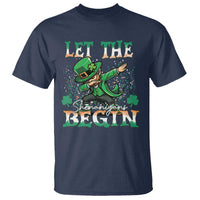 Funny Let The Shenanigans Begin T Shirt Dabbing Leprechaun St Patrick's Day