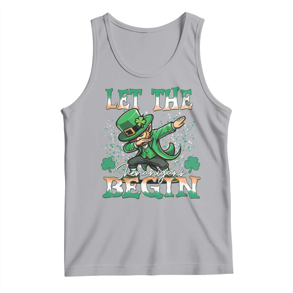 Funny Let The Shenanigans Begin Tank Top Dabbing Leprechaun St Patrick's Day