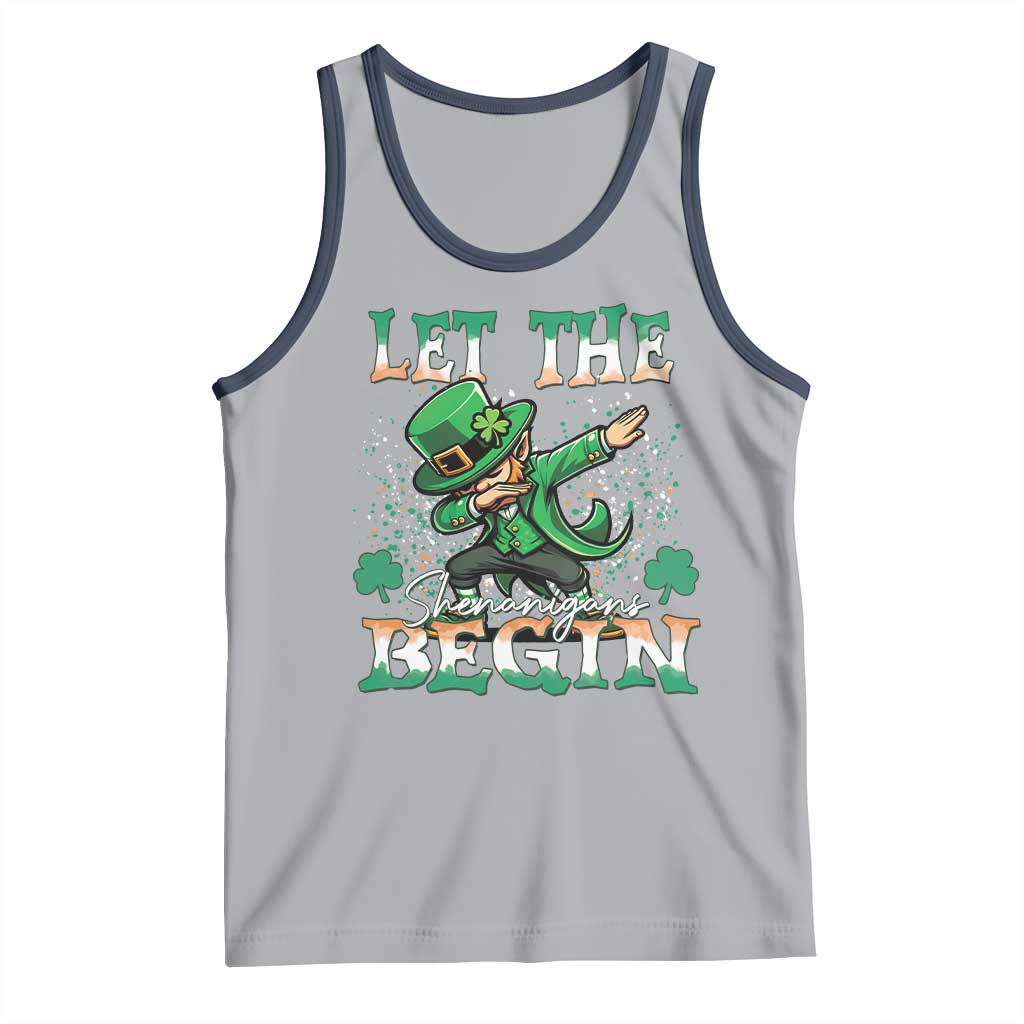 Funny Let The Shenanigans Begin Tank Top Dabbing Leprechaun St Patrick's Day
