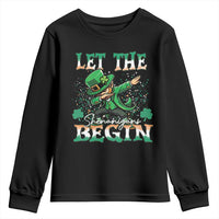 Funny Let The Shenanigans Begin Youth Sweatshirt Dabbing Leprechaun St Patrick's Day