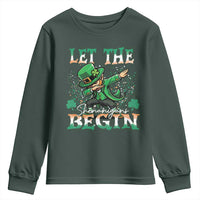 Funny Let The Shenanigans Begin Youth Sweatshirt Dabbing Leprechaun St Patrick's Day