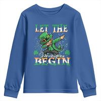 Funny Let The Shenanigans Begin Youth Sweatshirt Dabbing Leprechaun St Patrick's Day