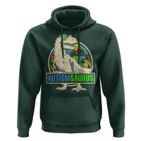 Funny Autism Awareness Dinosaur Hoodie Autismsaurus Puzzle Pieces