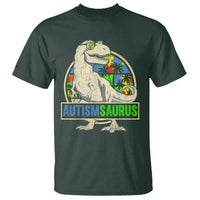 Funny Autism Awareness Dinosaur T Shirt Autismsaurus Puzzle Pieces