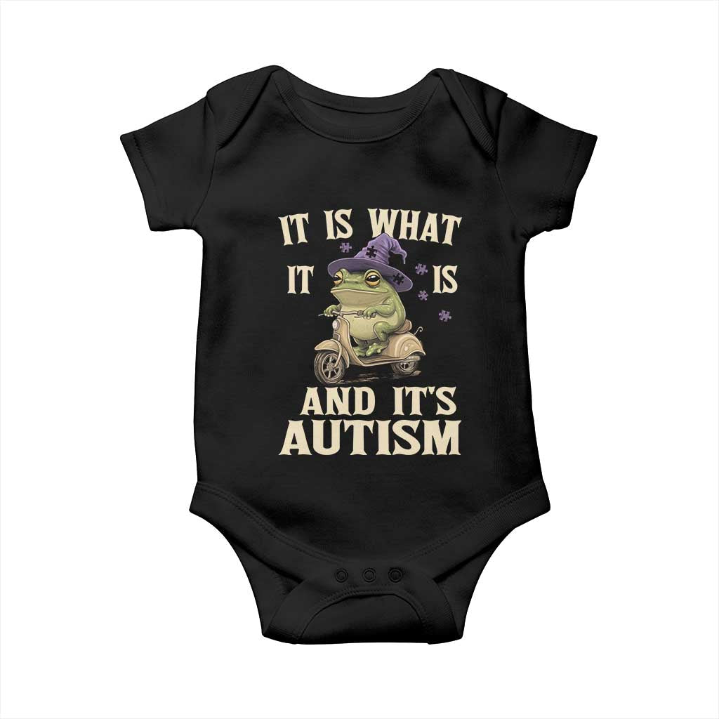 Funny It Is What It Is And It's Autism Baby Onesie Meme Autism Awareness Frog