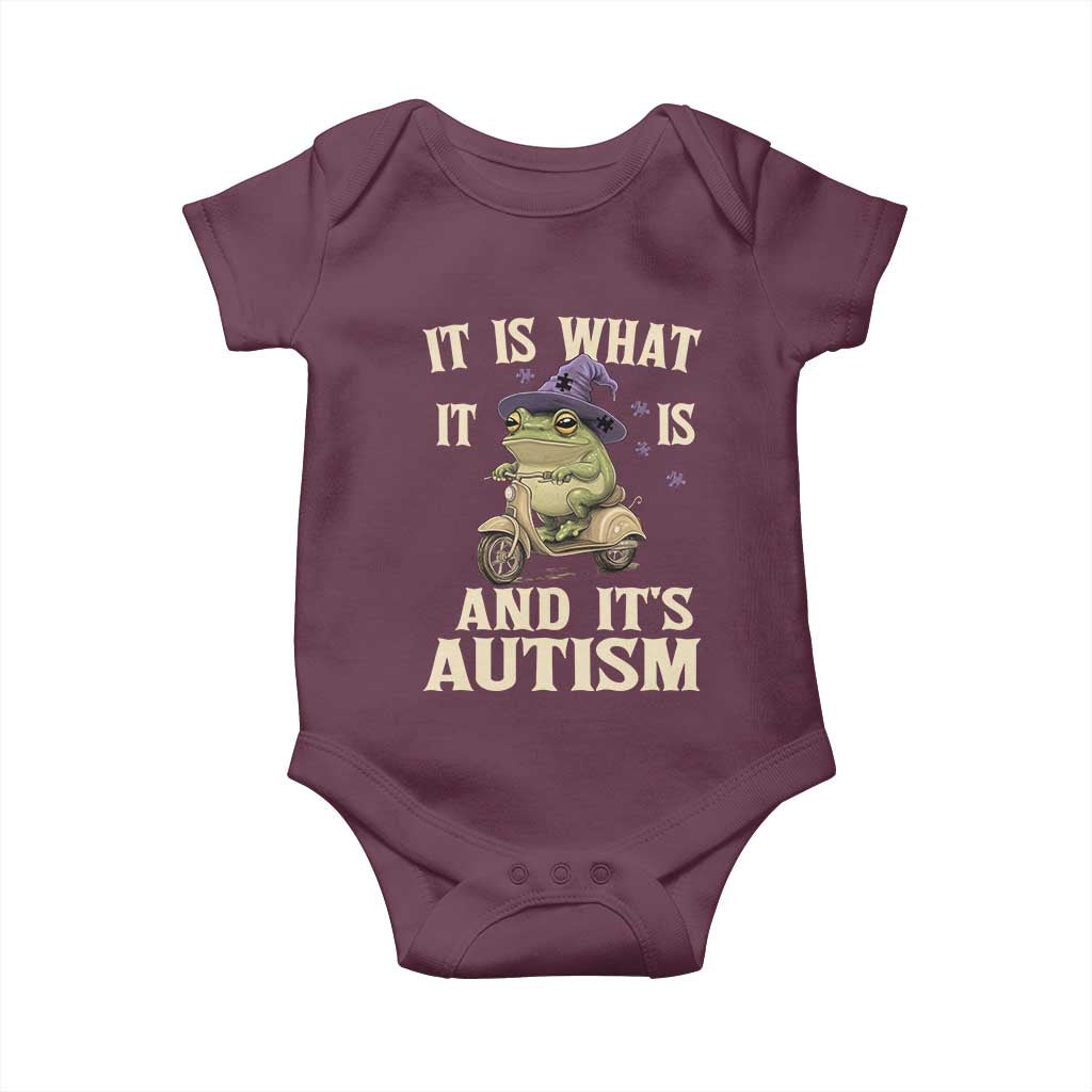 Funny It Is What It Is And It's Autism Baby Onesie Meme Autism Awareness Frog
