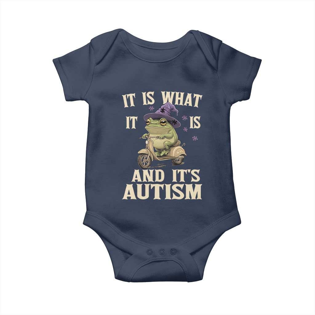 Funny It Is What It Is And It's Autism Baby Onesie Meme Autism Awareness Frog