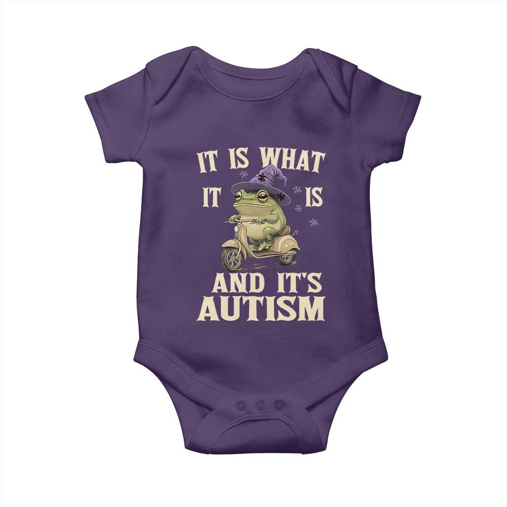 Funny It Is What It Is And It's Autism Baby Onesie Meme Autism Awareness Frog