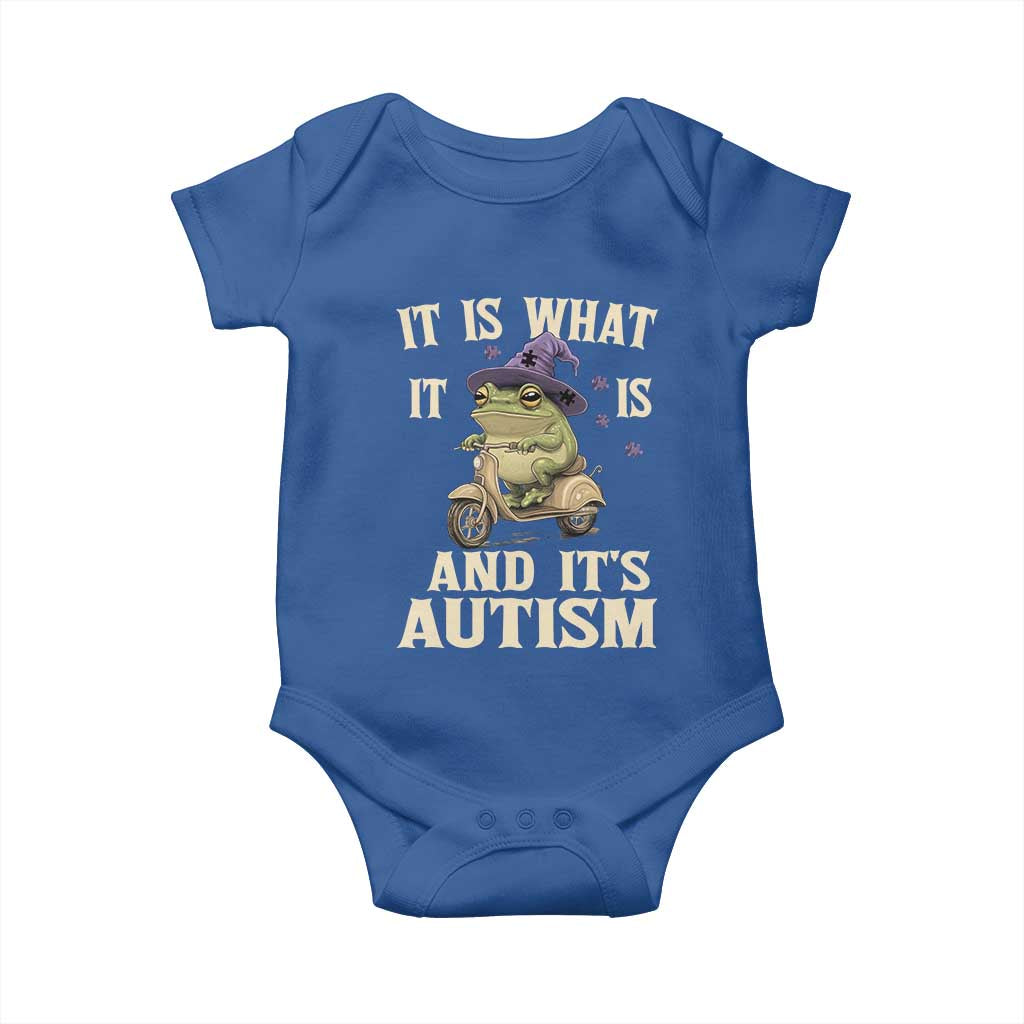 Funny It Is What It Is And It's Autism Baby Onesie Meme Autism Awareness Frog