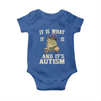 Funny It Is What It Is And It's Autism Baby Onesie Meme Autism Awareness Frog
