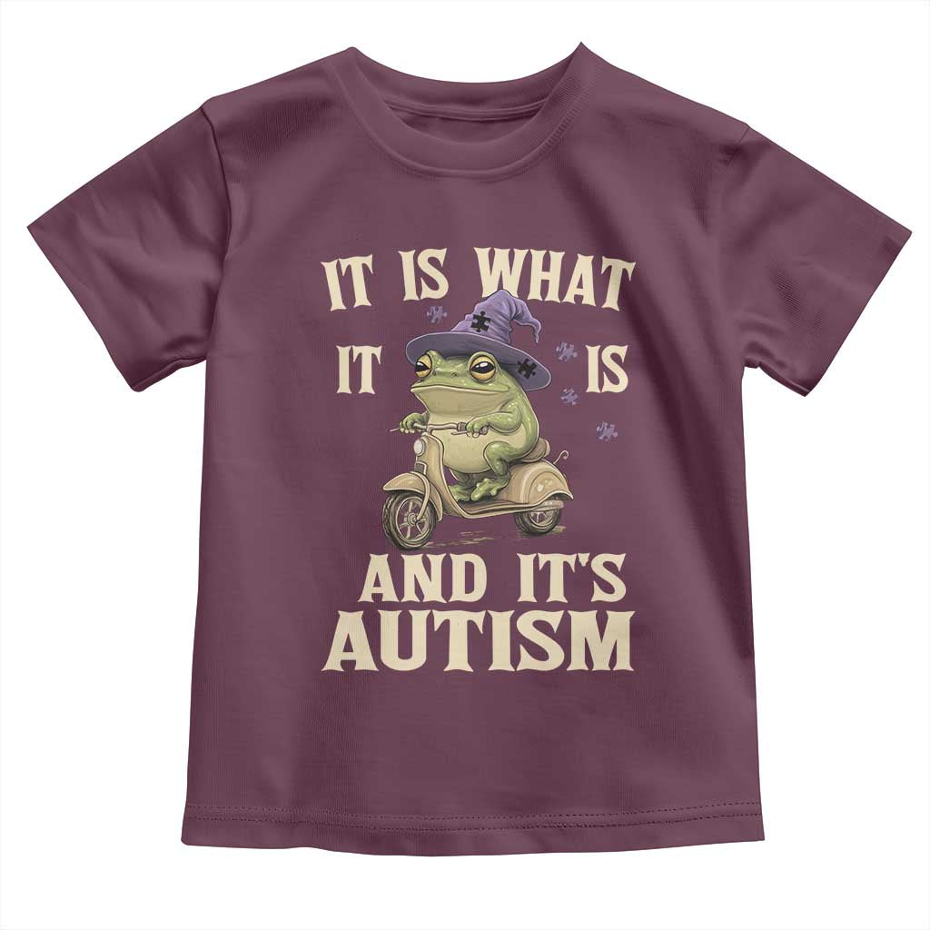 Funny It Is What It Is And It's Autism Toddler T Shirt Meme Autism Awareness Frog