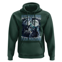 Funny Autism Powered Fuck Machine Hoodie Autism Quote Alpha Wolf