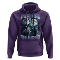 Funny Autism Powered Fuck Machine Hoodie Autism Quote Alpha Wolf