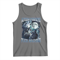 Funny Autism Powered Fuck Machine Tank Top Autism Quote Alpha Wolf