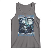 Funny Autism Powered Fuck Machine Tank Top Autism Quote Alpha Wolf