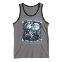 Funny Autism Powered Fuck Machine Tank Top Autism Quote Alpha Wolf