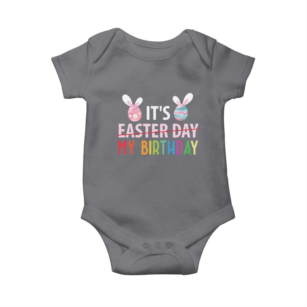 Funny It's My Birthday Easter Day Baby Onesie Rabbit Eggs