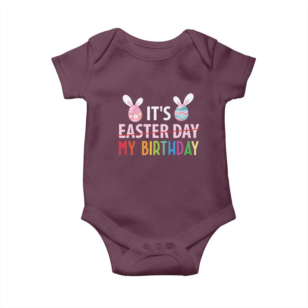 Funny It's My Birthday Easter Day Baby Onesie Rabbit Eggs