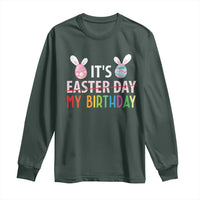 Funny It's My Birthday Easter Day Long Sleeve Shirt Rabbit Eggs
