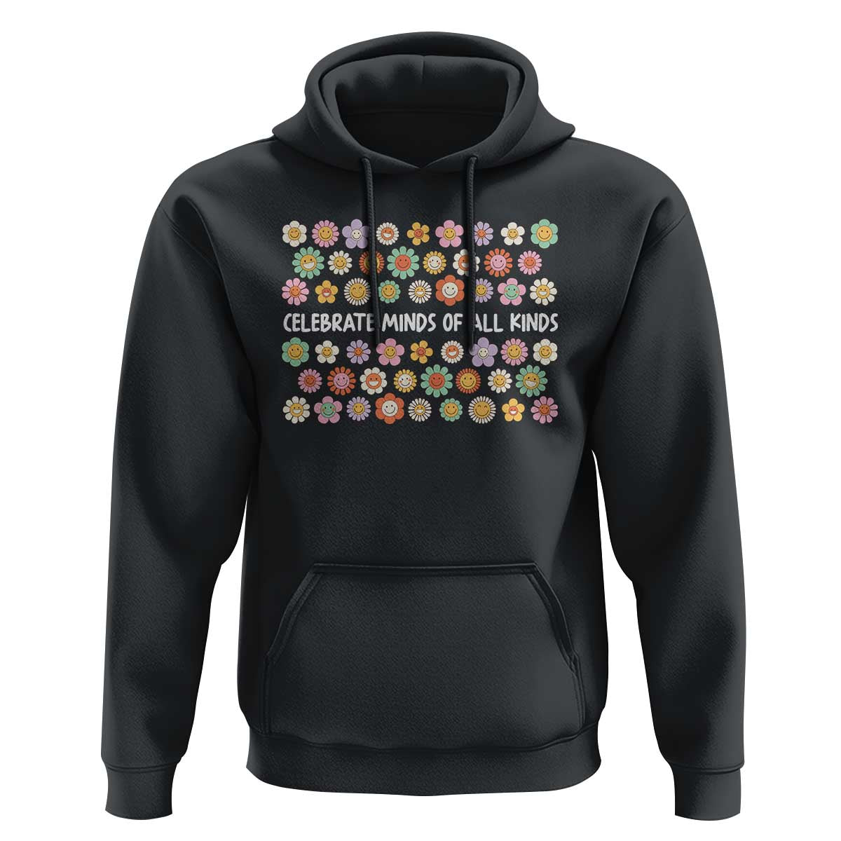 Funny Celebrate Minds Of All Kinds Hoodie Autism Awareness Retro Flower