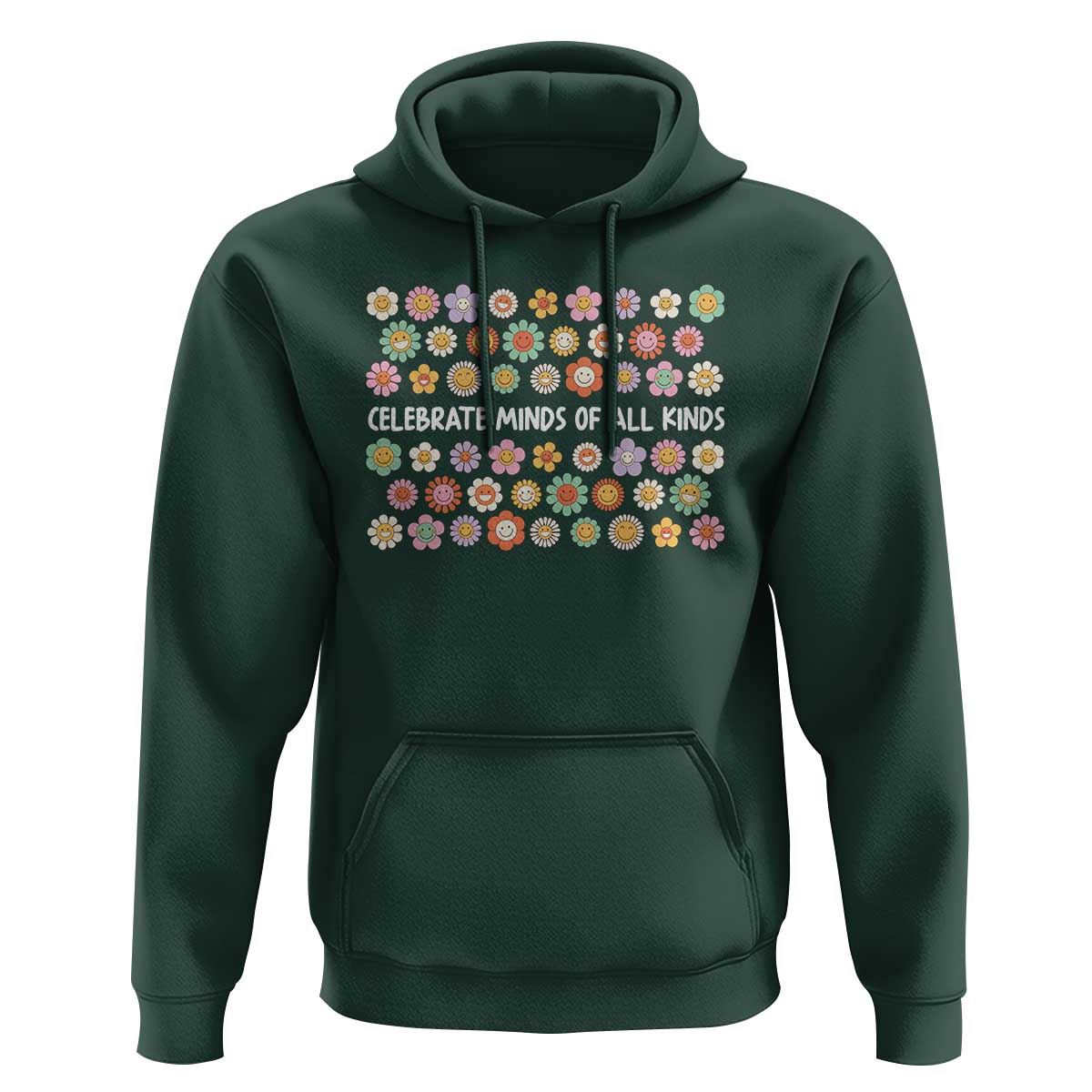 Funny Celebrate Minds Of All Kinds Hoodie Autism Awareness Retro Flower