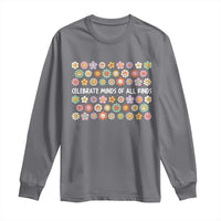 Funny Celebrate Minds Of All Kinds Long Sleeve Shirt Autism Awareness Retro Flower