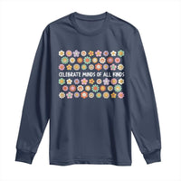 Funny Celebrate Minds Of All Kinds Long Sleeve Shirt Autism Awareness Retro Flower