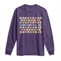 Funny Celebrate Minds Of All Kinds Long Sleeve Shirt Autism Awareness Retro Flower