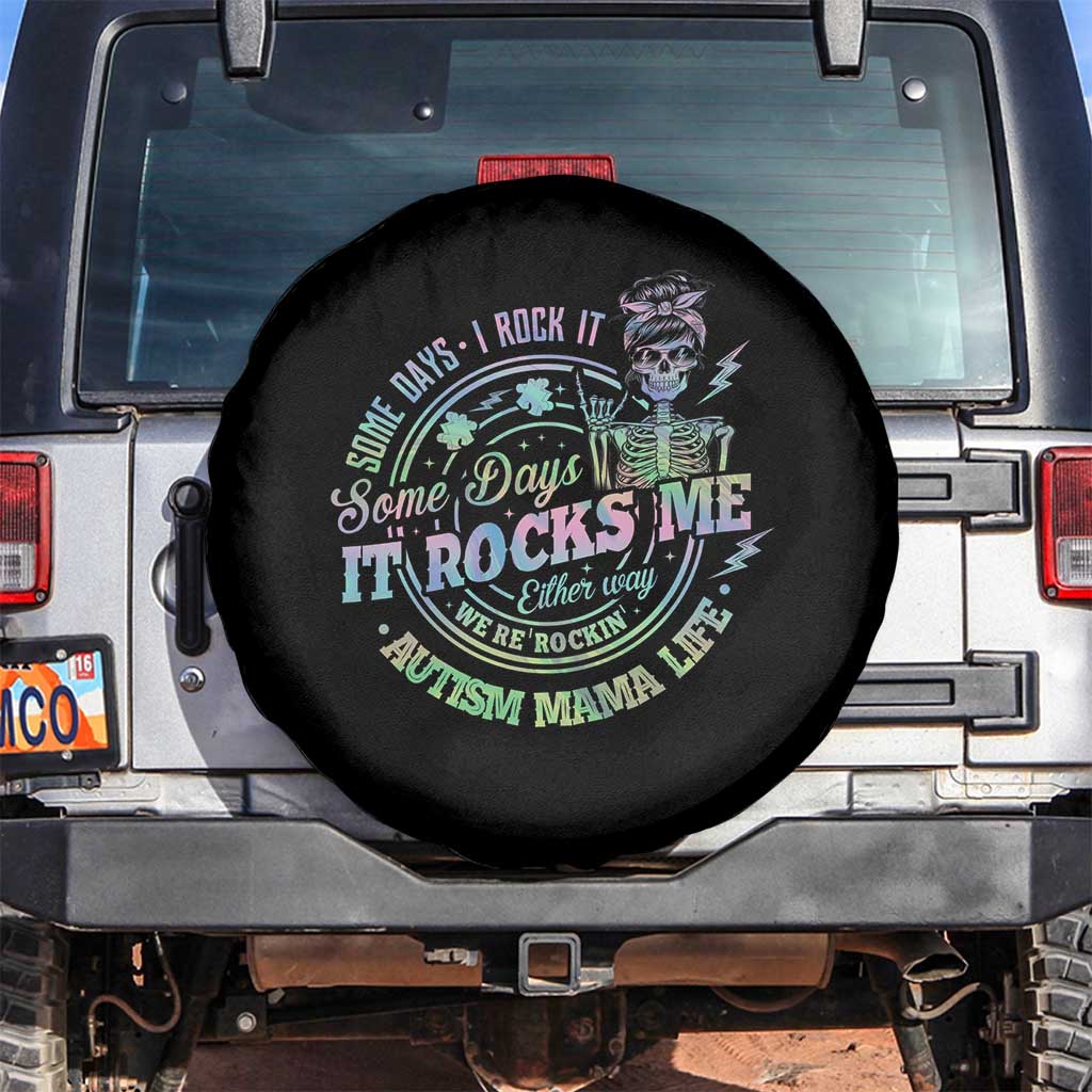 Funny Autism Mama Life Spare Tire Cover Some Days I Rock It Some Days It Rock Me Autism Awareness