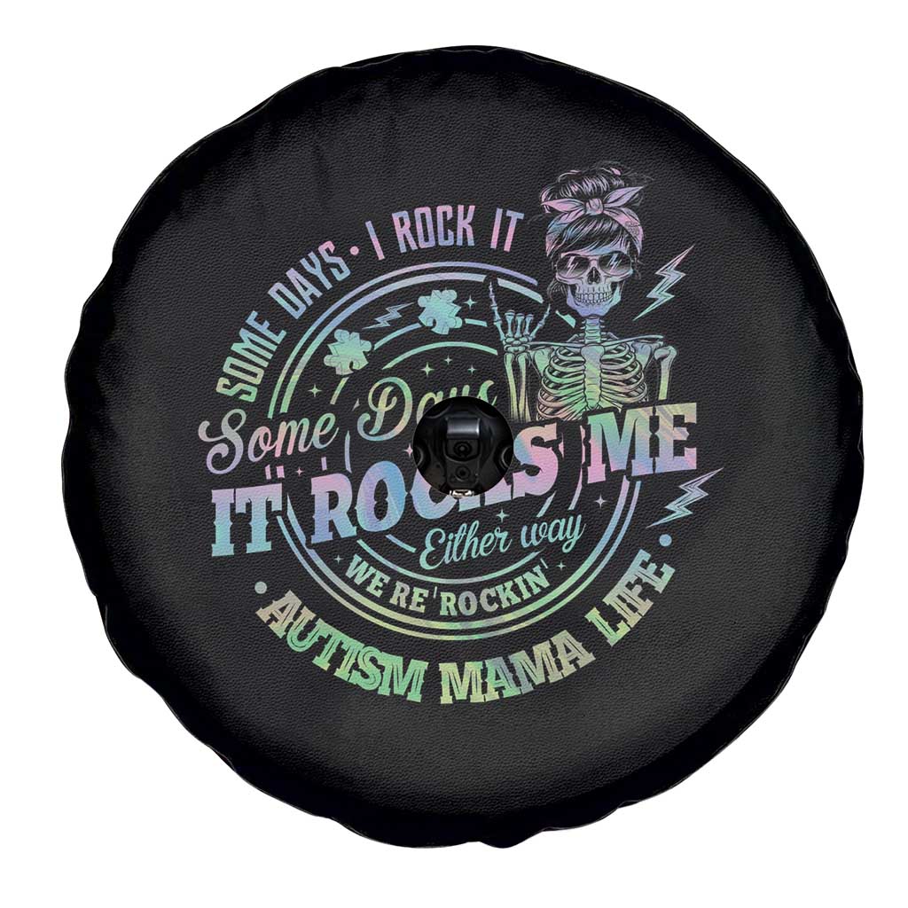 Funny Autism Mama Life Spare Tire Cover Some Days I Rock It Some Days It Rock Me Autism Awareness