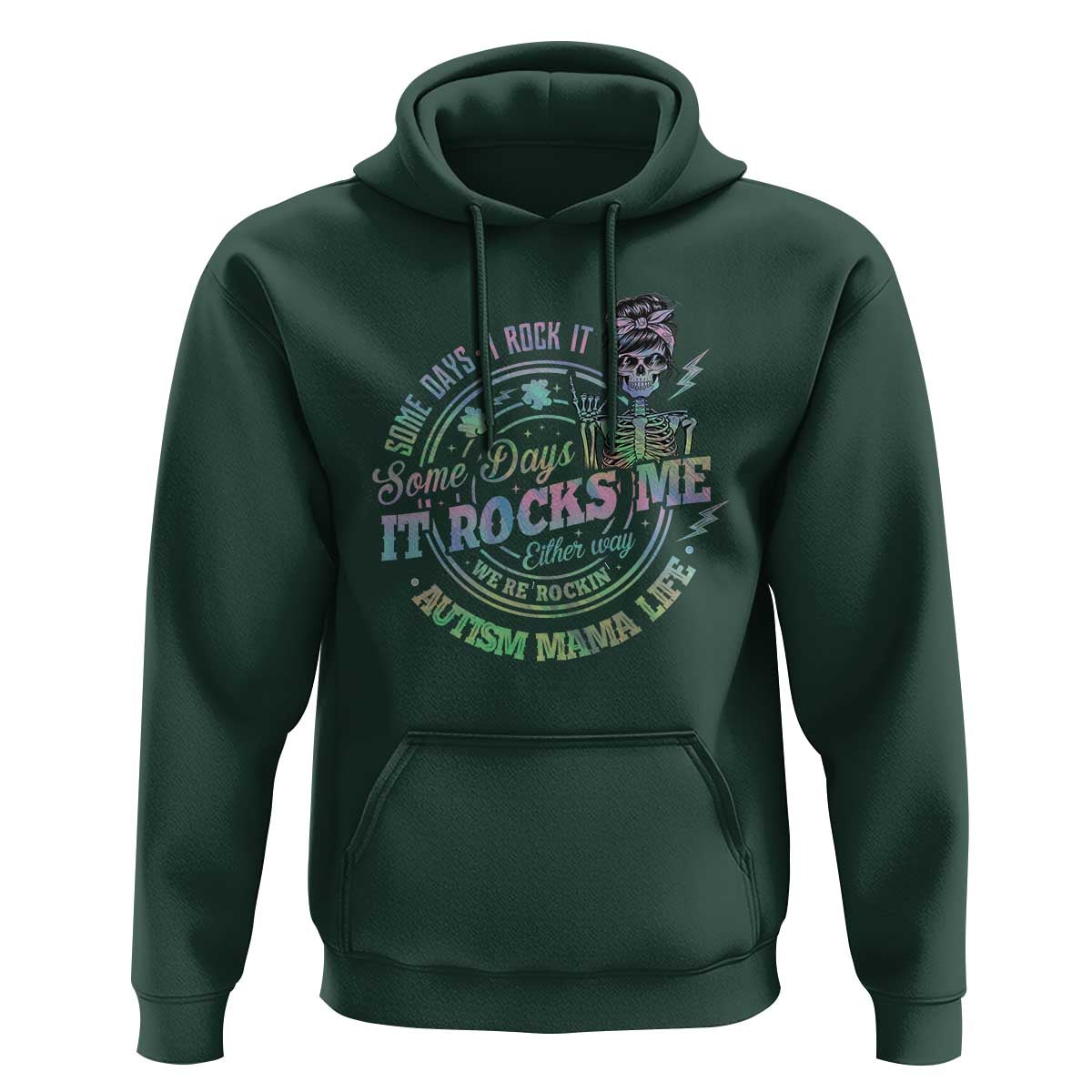 Funny Autism Mama Life Hoodie Some Days I Rock It Some Days It Rock Me Autism Awareness
