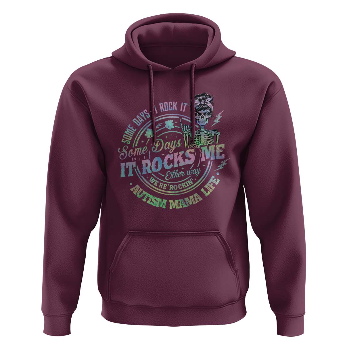 Funny Autism Mama Life Hoodie Some Days I Rock It Some Days It Rock Me Autism Awareness