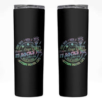Funny Autism Mama Life Skinny Tumbler Some Days I Rock It Some Days It Rock Me Autism Awareness