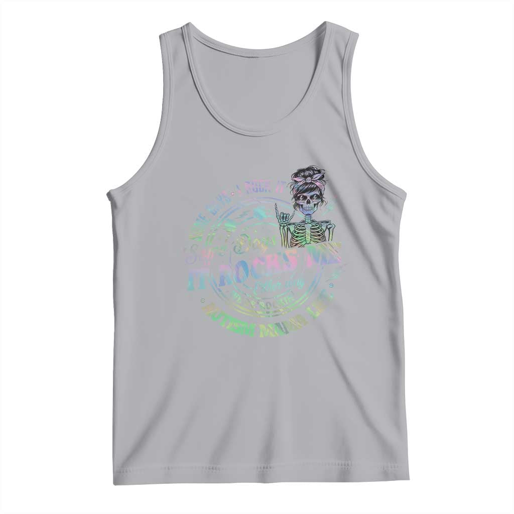 Funny Autism Mama Life Tank Top Some Days I Rock It Some Days It Rock Me Autism Awareness