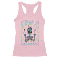 Funny Autism Mama Life Racerback Tank Top Some Days I Rock It Some Days It Rock Me Autism Awareness Skeleton