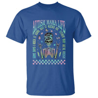 Funny Autism Mama Life T Shirt Some Days I Rock It Some Days It Rock Me Autism Awareness Skeleton