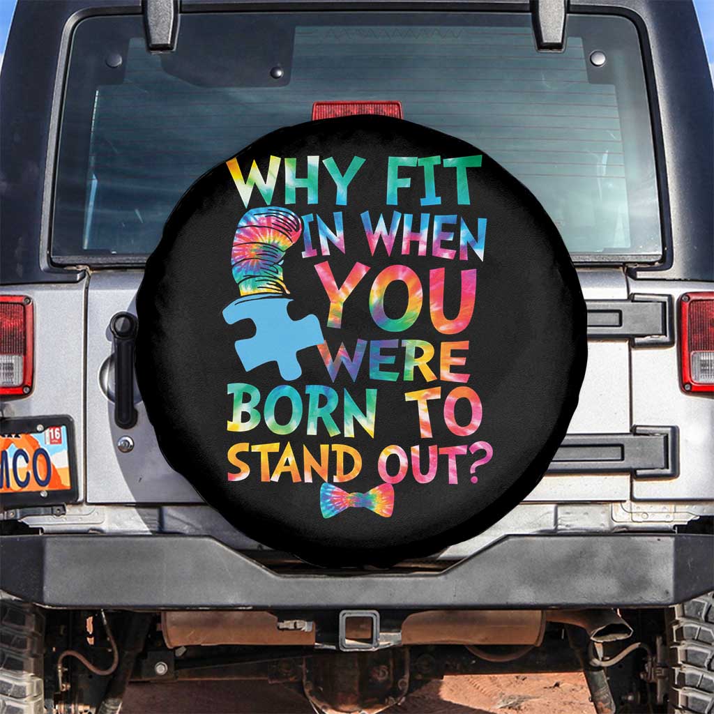Funny Autism Awareness Spare Tire Cover Why Fit In When You Were Born To Stand Out Puzzle