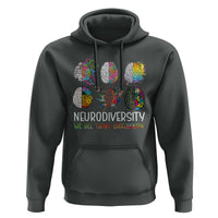 Neurodiversity We All Think Differently Hoodie Brain Autism Awareness ASD ADHD